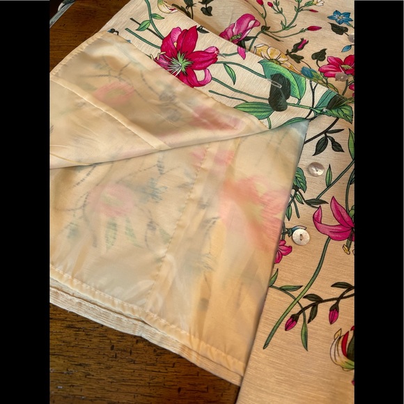 Vintage Floral Pale Gold Jacket - Picture 9 of 10